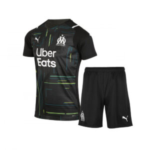 Olympique Marseille 2021/22 Goalkeeper Kids Jersey And Shorts Kit