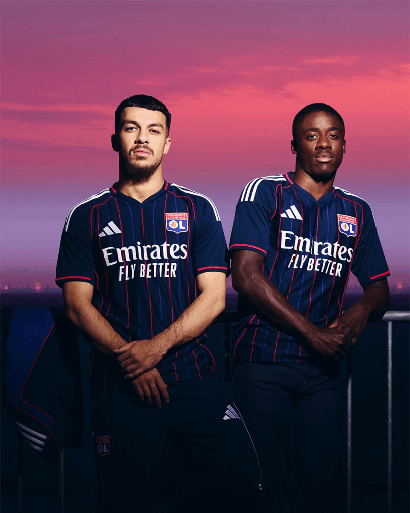 Olympique Lyonnais 2025-26 Away Jersey: Stunning Pride in Red & Blue