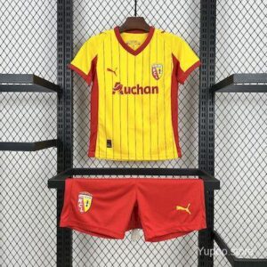 RC Lens 2025/26 Home Kids Jersey And Shorts Kit