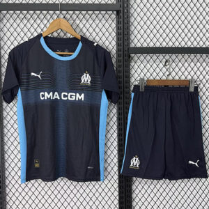Olympique Marseille 2025/26 Away Kids Jersey And Shorts Kit