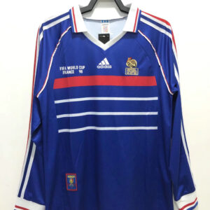 France 1998 World Cup Home Long Sleeves Retro Jersey